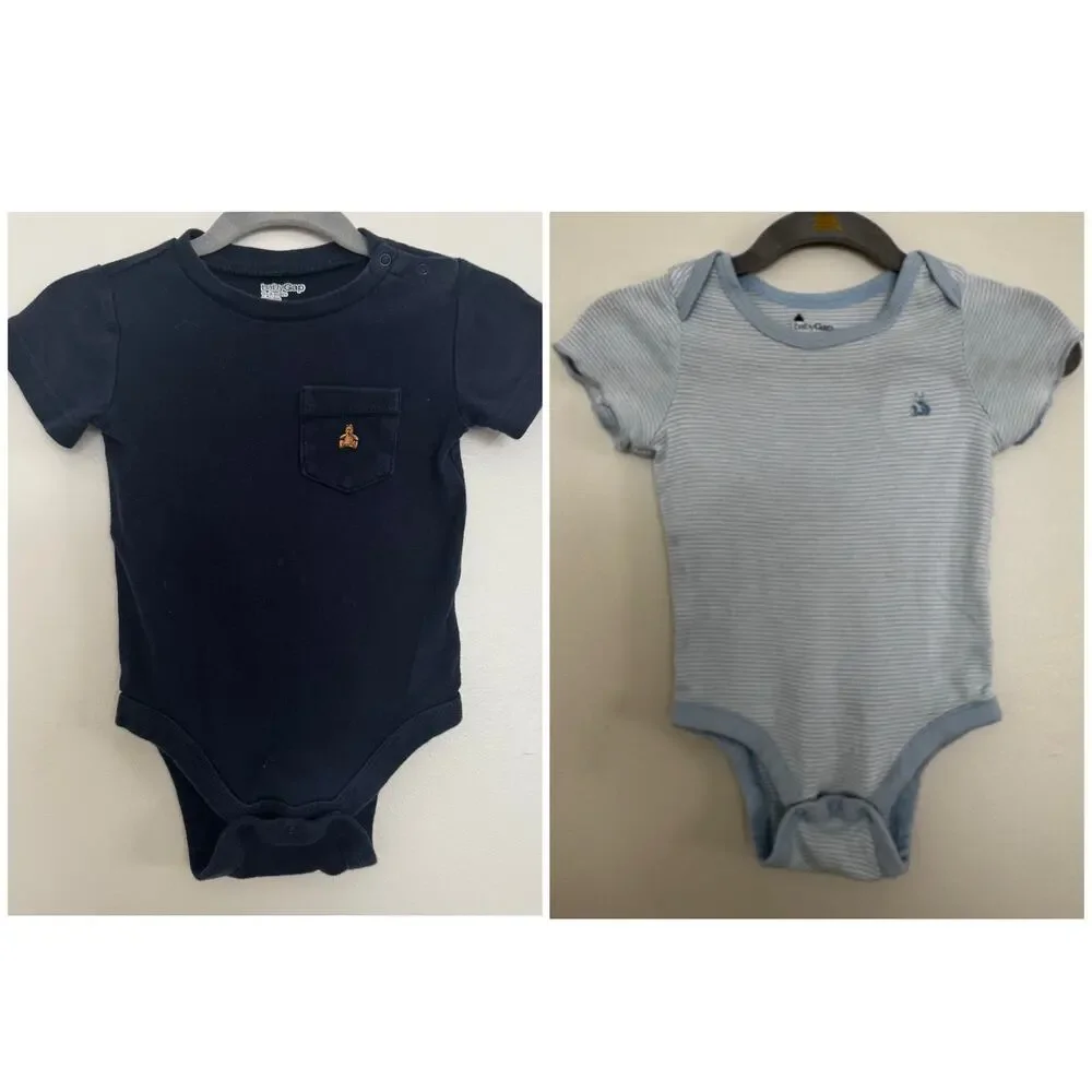babyGap Onesie Bundle, 2 Items: Both with Embroidered Bear